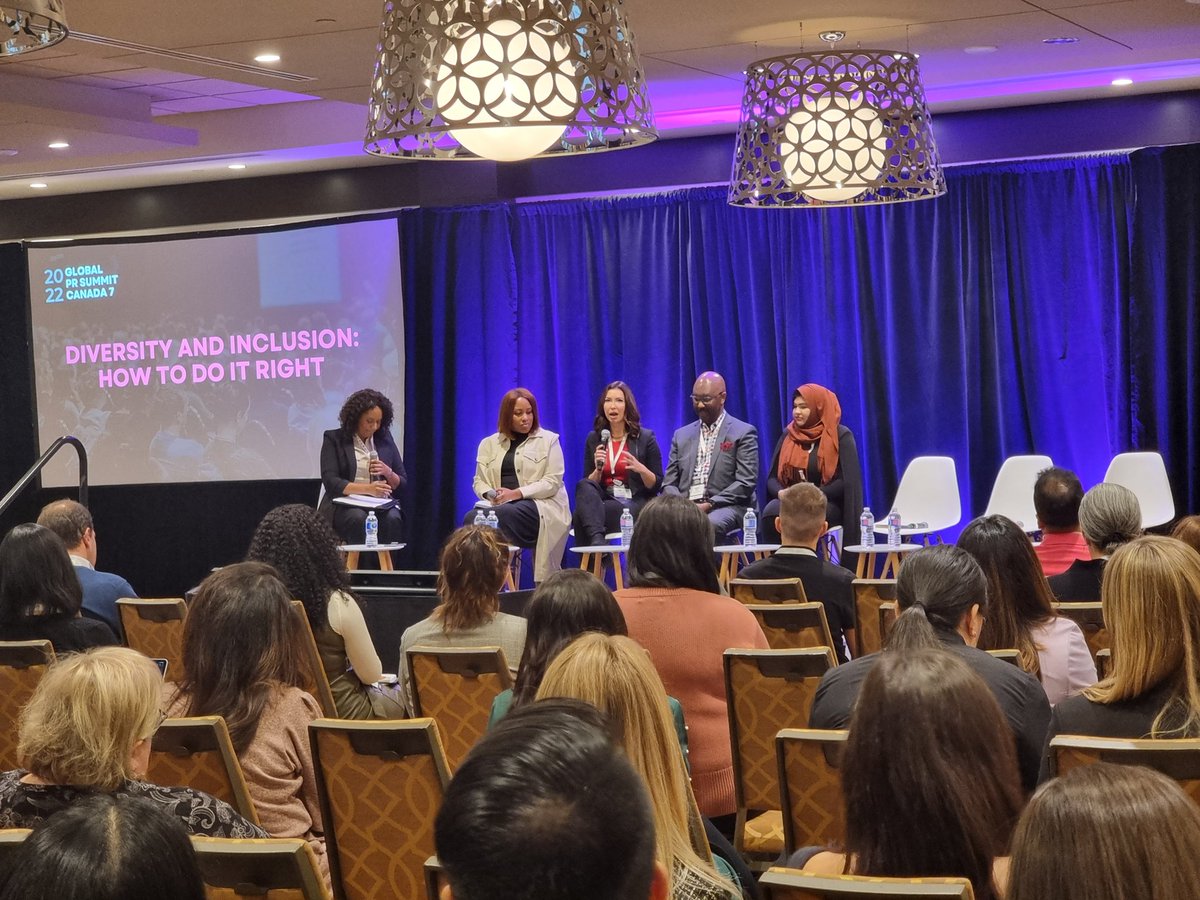 Such a great panel on diversity and inclusion at #PRCan7. <a href="/MubashiraNF/">Mubashira N. Farooqi</a>, Farrell, Stephanie, Sozan &amp; Renee, THANK YOU for inspiring us to do better.