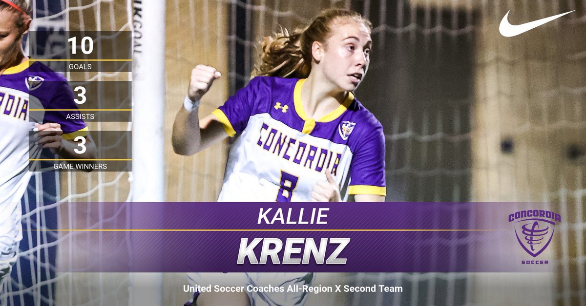𝐇𝐢𝐬𝐭𝐨𝐫𝐲 𝐢𝐬 𝐦𝐚𝐝𝐞 😎

Kallie Krenz has been named to the <a href="/UnitedCoaches/">United Soccer Coaches</a>’ All-Region X Second Team!

The junior is the first ever representative in <a href="/CTXWSOC/">CTX Women’s Soccer🌪</a> history! #TornadoNation 

📰: bit.ly/3uewOtN