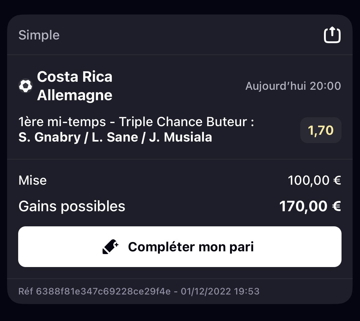 Validé✅ en 10min 
#TeamParieur