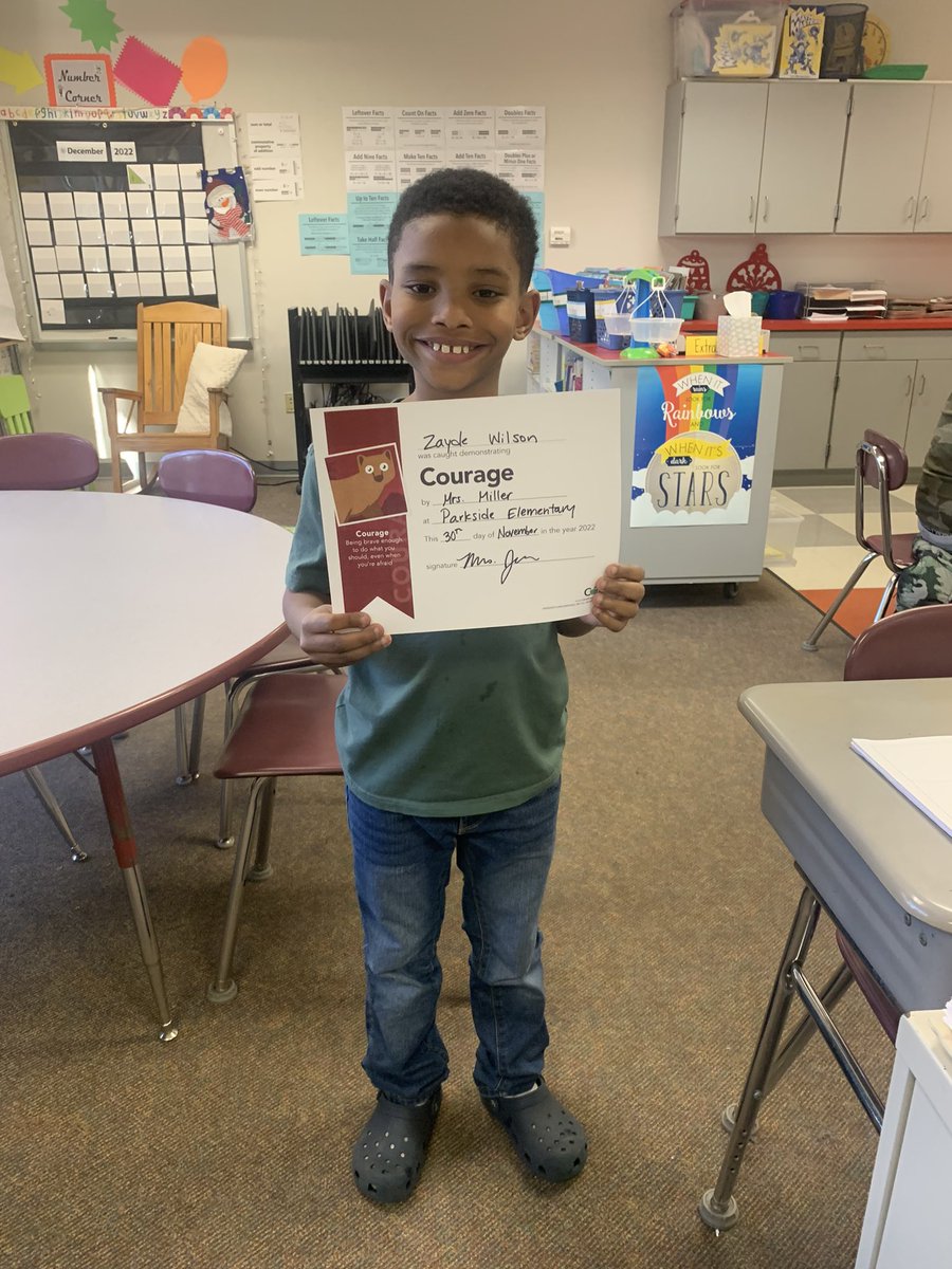 Congrats to these two courageous students for showcasing bravery in November <a href="/ParksideSC/">Ginnie Jones (Lee)</a> <a href="/ParksideES/">Parkside Elementary</a> <a href="/CEValues/">CoreEssentialValues</a> #penndelcocares