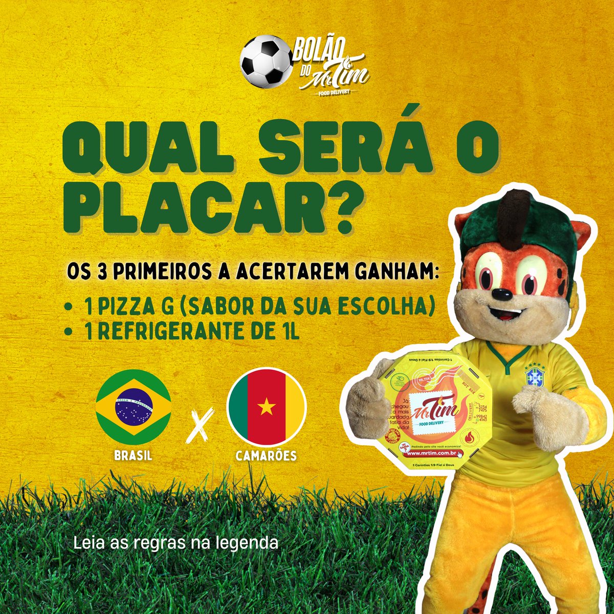 MrTimDelivery's tweet image. Corre no nosso instagram que seu palpite vale uma pizza Mr. Tim ⚽️🍕

Nosso insta: @ mr.timdelivery - só serão válidos os comentários na postagem do Instagram 

#teresina