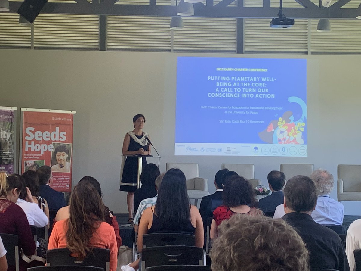 ECILocal's tweet image. We’re here at @UPEACE for the annual @earthcharter conference. Kicked off the conference this morning with Executive Director, Mirian Vilela and former minister of Environment and Energy for Costa Rica, Edgar Gutiérrez-Espeleta.

#TurningConscienceIntoAction #EarthCharterLocal