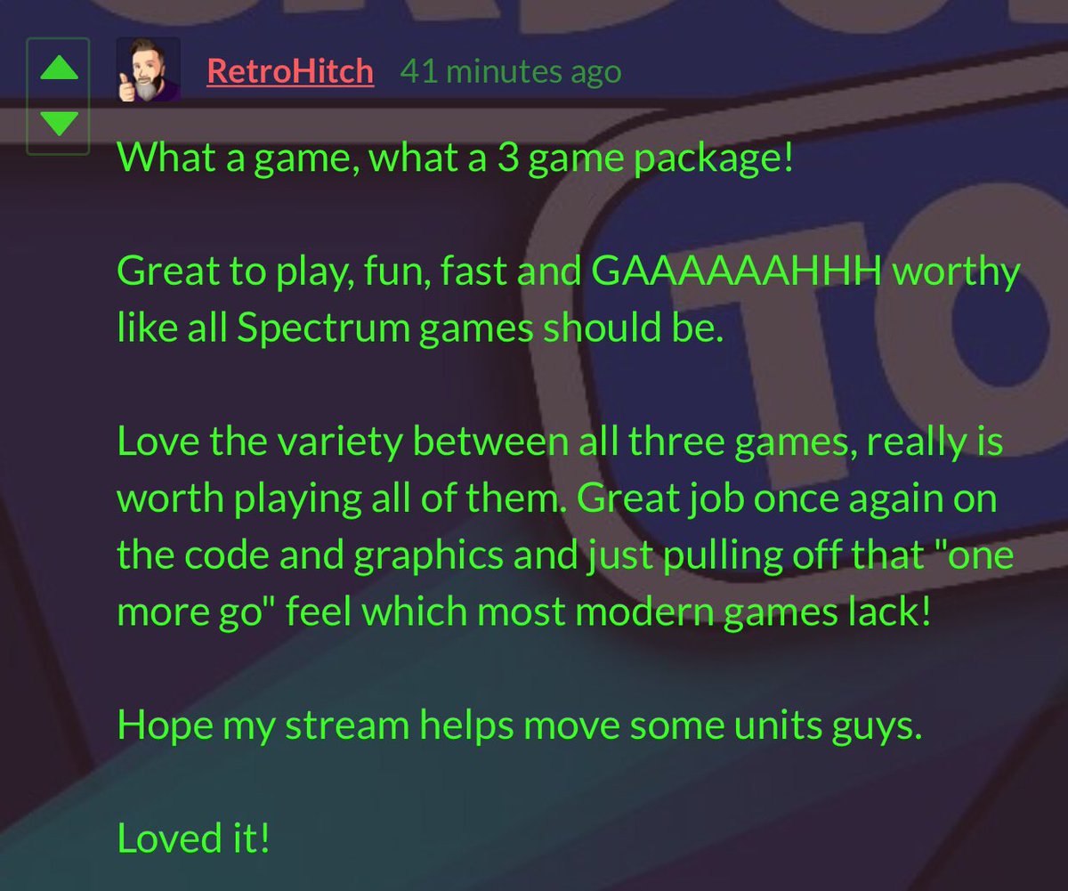PuttyCAD's tweet photo. We love @RetroHitch what an awesome review and a great stream earlier for #lockdowntownZX โค๏ธ๐น๐ https://t.co/143bIjsQnb