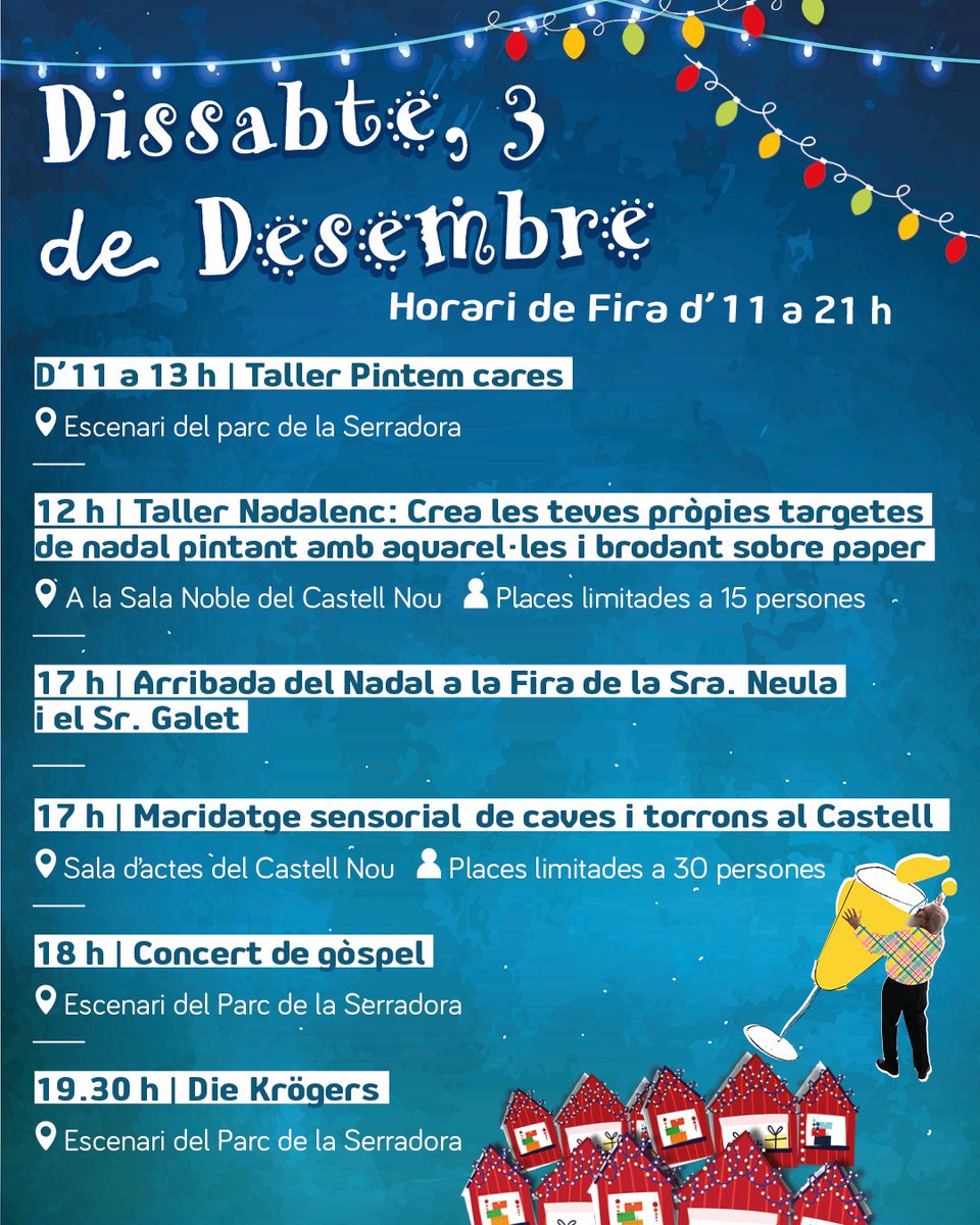 FiresCatalanes's tweet photo. Horari d'activitats de la Fira dels Torrons de Llinars del Vallès 🎄
👉🏼 Aquest cap de setmana, del 3 al 5 de desembre. 
Més info: https://t.co/O0vbURbYle https://t.co/N3vW8EQHk0