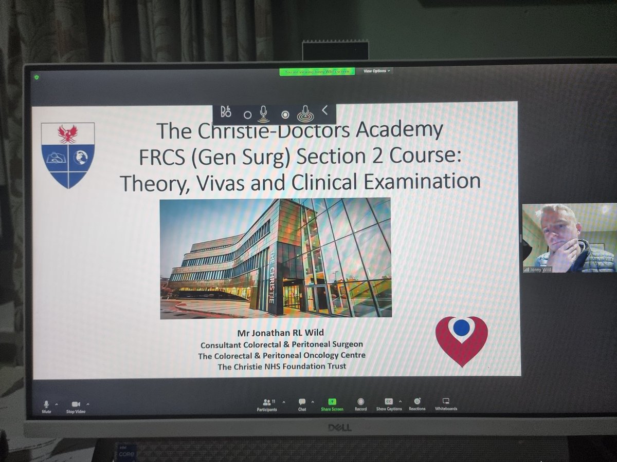 The Christie DA frcs course 2022 kick off starting with Mr Jonathan Wild leading by providing virtual teaching followed by f2f teaching next weekend. Great team work. Thx to all faculty Best wishes