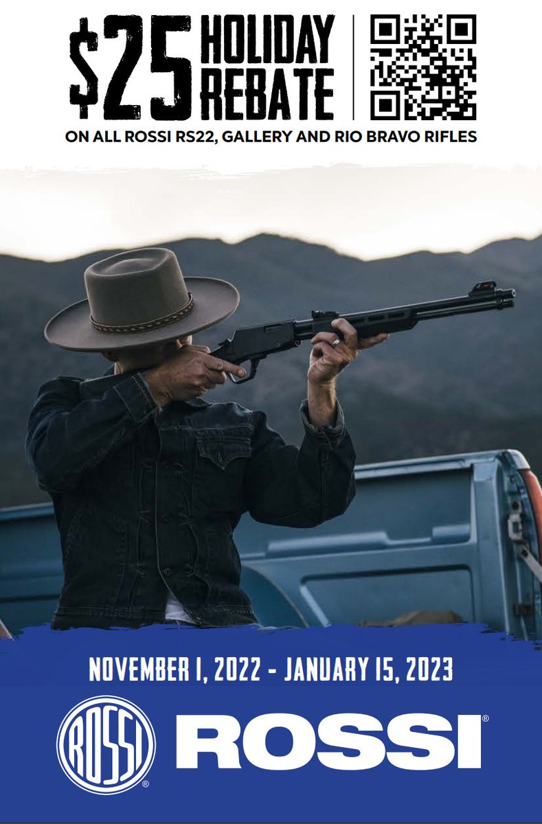 ARFCOMACTUAL's tweet photo. Shout out to @RossiUSA for running this rebate though 1/15/23!
Click here👇 for more #2A related #Deals
https://t.co/lg6sZoG6uG
#arfcom #pewpew #pewpewlife #pro2a #2ndAmendment #IYKYK #guns #tactical #preppers #discountcode #CyberWeek #CyberWeekDeal #QRcode #guns https://t.co/jGdVWiJT0y