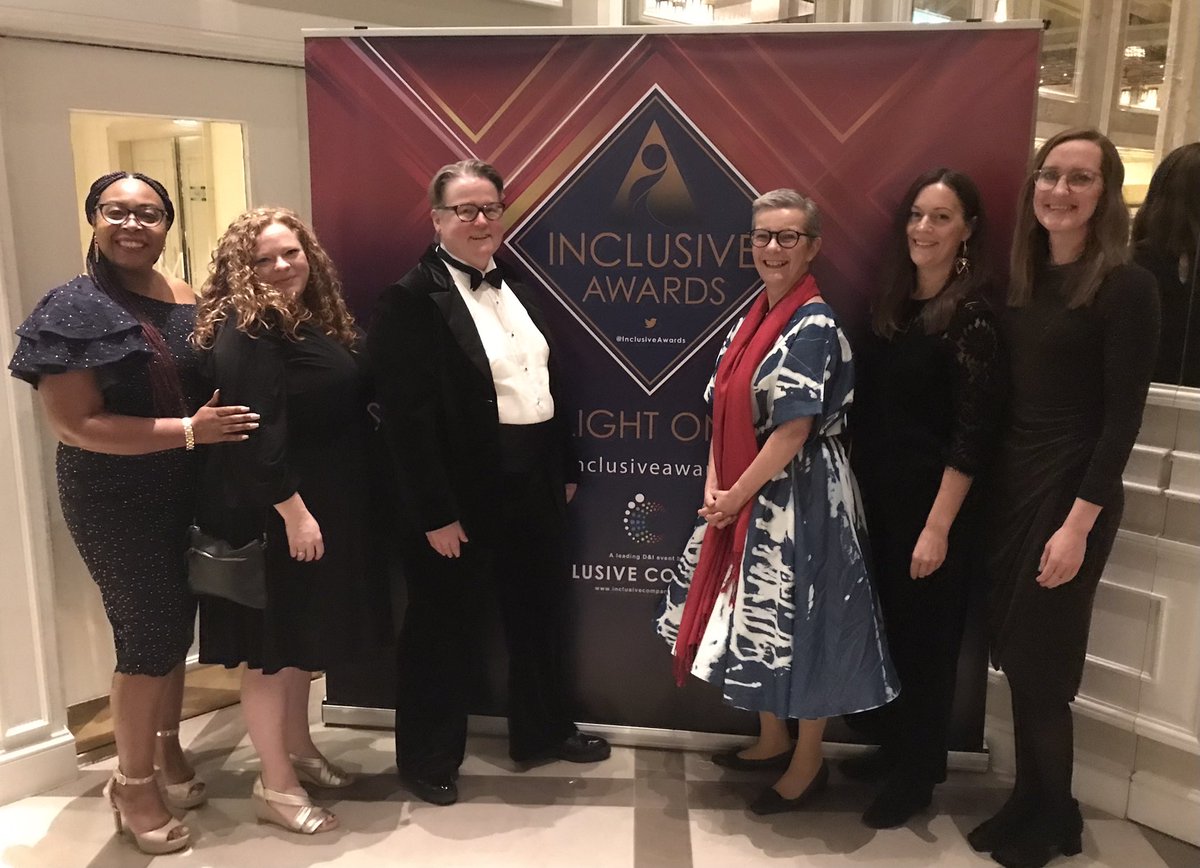 Delighted to be here at the <a href="/InclusiveAwards/">Inclusive Awards / Companies</a> #IA22 with my wonderful <a href="/nmcnews/">Nursing and Midwifery Council</a> Equality Diversity &amp; Inclusion team celebrating progress made &amp; recognising more to be done with leaders from across the UK