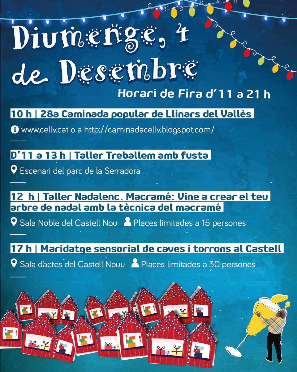 FiresCatalanes's tweet photo. Horari d'activitats de la Fira dels Torrons de Llinars del Vallès 🎄
👉🏼 Aquest cap de setmana, del 3 al 5 de desembre. 
Més info: https://t.co/O0vbURbYle https://t.co/N3vW8EQHk0