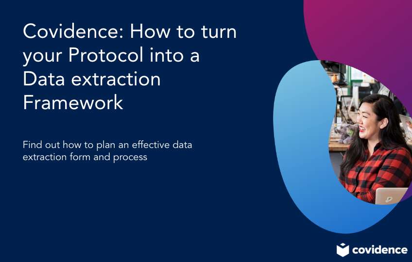 Covidence's tweet photo. If you missed yesterday's webinar 'Turn your protocol into a data extraction framework' you can catch the recording, slides, and handout here: https://t.co/sNiJyY6rlh Big thanks to @EllaFlemyng from @cochranecollab for joining us! #systematicreview #medlibs https://t.co/bn7PPVJEaY