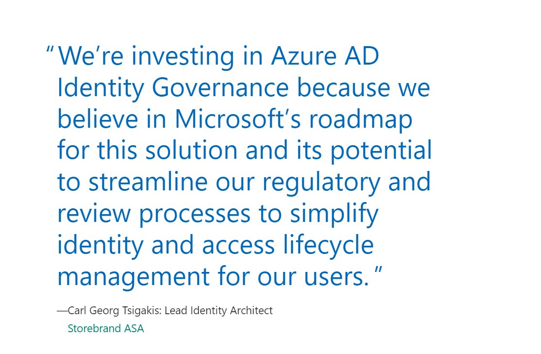 Storebrand ASA leverages @AzureAD Identity Governance to improve security and productivity for its employees! They've reduced access review efforts from months to days and sometimes hours to minutes. That's fantastic! 👍

customers.microsoft.com/en-us/story/15…