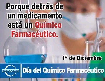 #DiciembreAlegriasFamiliares 
En este día quiero felicitar a todos mis colegas, que con mucho amor y dedicación  aportamos a la salud de la Comunidad y generar una mejora positiva en la Industria Farmacéutica
#UnidosEnVictorias 
<a href="/FloryCantoX/">Flor y Canto 🇳🇮</a> <a href="/FcoRosales78/">Francisco Rosales 🇳🇮</a>