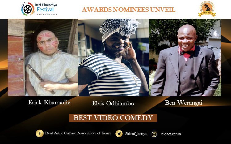 deaf_kenya's tweet photo. Who do you believe will win the distinguished film category of the Second Edition of the Deaf Film Kenya Awards in 2022? 

During the awards event, the winner for this category will be revealed. https://t.co/V0A3UEOuch