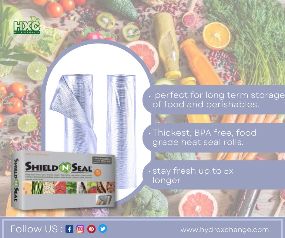 HydroxchangeCom's tweet photo. Our Metallic Vacuum Sealer Rolls are ideal for storing food and perishables for long period of time.

To know more 👉 https://t.co/lRjWwLp04A

#vaccumsealer #vaccumsealerolls #metallicsealroles #foodstorage #thicker #vaccummetallicsealer  #foodsafe #food #california #usa #organic https://t.co/NPddD3ZdYk