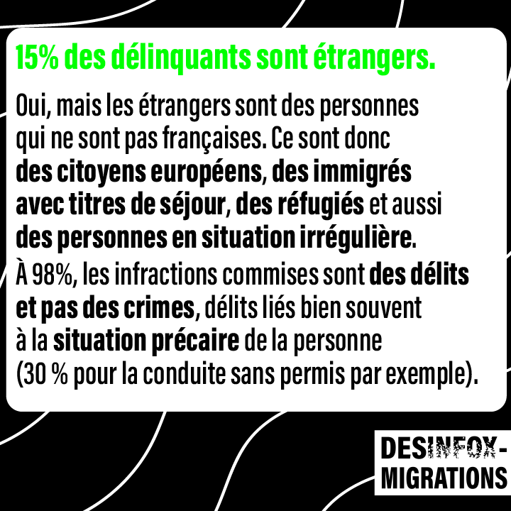 DesinfoxMig's tweet photo. Un chiffre beaucoup évoqué ces derniers temps. 
Des éléments pour expliquer ce chiffre autour de la dinde de Noël : 1) le mot "étranger" couvre plein de réalités et 2) les délits sont souvent liés à la précarité https://t.co/jtguh2MrDo