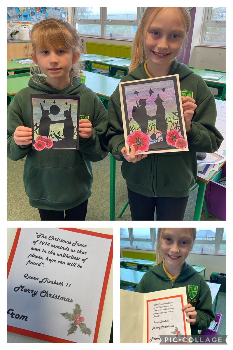 CGPrimary's tweet photo. Class 9 pupils have designed their own Christmas Cards inspired by WW1 Christmas Truce of 1914.  Believe in the magic of Christmas! Even in the unlikeliest of times &amp; places, hope can still be found. #CGPHum #CGPArt  #CGPHealth https://t.co/Hq6YfxRQtc