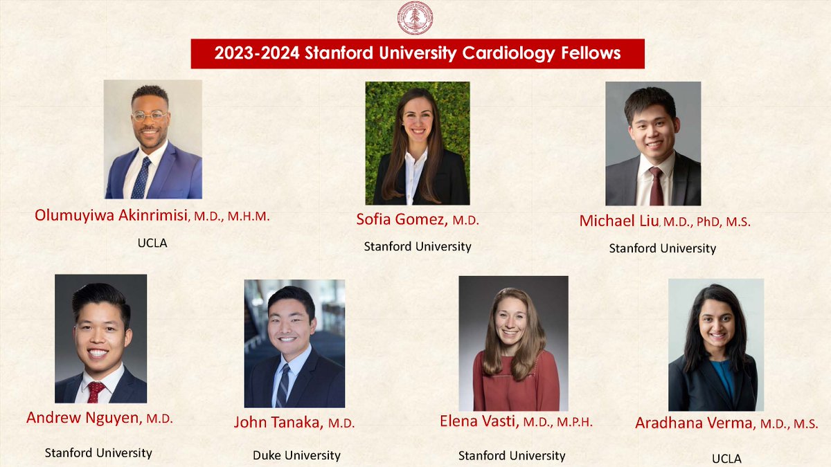 StanfordCVFellowship (@stancvfellows) on Twitter photo Welcome <a href="/StanCVFellows/">StanfordCVFellowship</a> of '23-'24! <a href="/HeartBobH/">Robert Harrington</a> <a href="/EldrinL/">Eldrin Lewis</a> <a href="/StanfordDeptMed/">Stanford Department of Medicine</a> <a href="/dukemedicine/">Duke Department of Medicine</a> <a href="/uclaimchiefs/">UCLA Internal Medicine Chief Residents</a> <a href="/kewatson/">Karol Watson</a> <a href="/FaRodriguezMD/">Fatima Rodriguez</a> <a href="/mvperez92/">Marco Perez</a> <a href="/SVRaoMD/">Sunil V. Rao</a> <a href="/StanfordCVI/">Stanford CVI</a> <a href="/Ron_Witteles/">Ronald Witteles</a> <a href="/drakinrimisi/">Olu Akinrimisi, MD, MS</a> <a href="/ecvasti/">Elena Vasti</a> <a href="/sofia_e_gomez/">Sofi Gomez</a> <a href="/JohnTanakaMD/">John Tanaka</a> <a href="/aradhanaverma_/">Aradhana Verma</a> <a href="/anguyen4194/">Andrew T. Nguyen</a> <a href="/joshuawknowles/">Josh Knowles</a> Welcome <a href="/StanCVFellows/">StanfordCVFellowship</a> of '23-'24! <a href="/HeartBobH/">Robert Harrington</a> <a href="/EldrinL/">Eldrin Lewis</a> <a href="/StanfordDeptMed/">Stanford Department of Medicine</a> <a href="/dukemedicine/">Duke Department of Medicine</a> <a href="/uclaimchiefs/">UCLA Internal Medicine Chief Residents</a> <a href="/kewatson/">Karol Watson</a> <a href="/FaRodriguezMD/">Fatima Rodriguez</a> <a href="/mvperez92/">Marco Perez</a> <a href="/SVRaoMD/">Sunil V. Rao</a> <a href="/StanfordCVI/">Stanford CVI</a> <a href="/Ron_Witteles/">Ronald Witteles</a> <a href="/drakinrimisi/">Olu Akinrimisi, MD, MS</a> <a href="/ecvasti/">Elena Vasti</a> <a href="/sofia_e_gomez/">Sofi Gomez</a> <a href="/JohnTanakaMD/">John Tanaka</a> <a href="/aradhanaverma_/">Aradhana Verma</a> <a href="/anguyen4194/">Andrew T. Nguyen</a> <a href="/joshuawknowles/">Josh Knowles</a>
