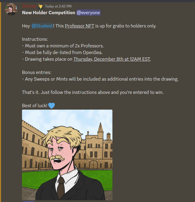 Professors | Minting now! tweet media