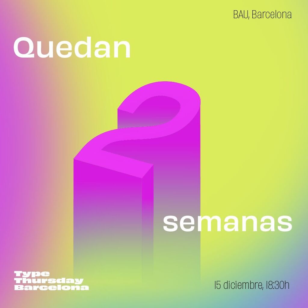 TypeThursdayBCN's tweet image. ¡Solo quedan 2 semanas! 
Quédense en sintonía, pronto presentaremos a más invitados de nuestro próximo evento.🤩

Las entradas y toda la info ya están disponibles en eventbrite!! 

Nos vemos en el evento  #TypeThursdayBCN:
📍 Evento presencial en BAU, … instagr.am/p/ClovbRVoY5m/