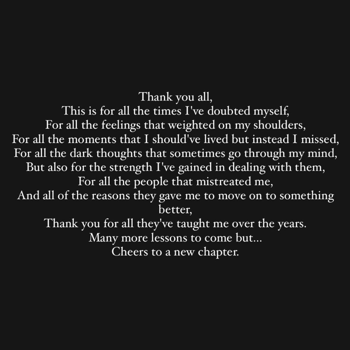 IT'S NEVER BEEN EASY TO FORGIVE, IT'S NEVER BEEN EASY TO FORGET

OUT NOW ON EVERY PLATFORM

All the love,
Enjoy ;)