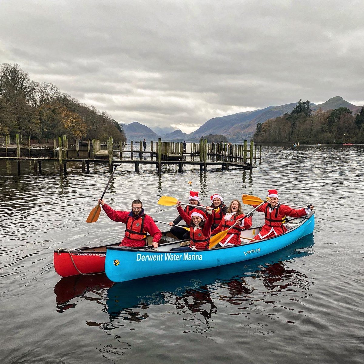 Our two teams of eager Santas had a great time at @VisitKeswick’s Santa Splash earlier today and came a very respectable 2nd and 4th 💪