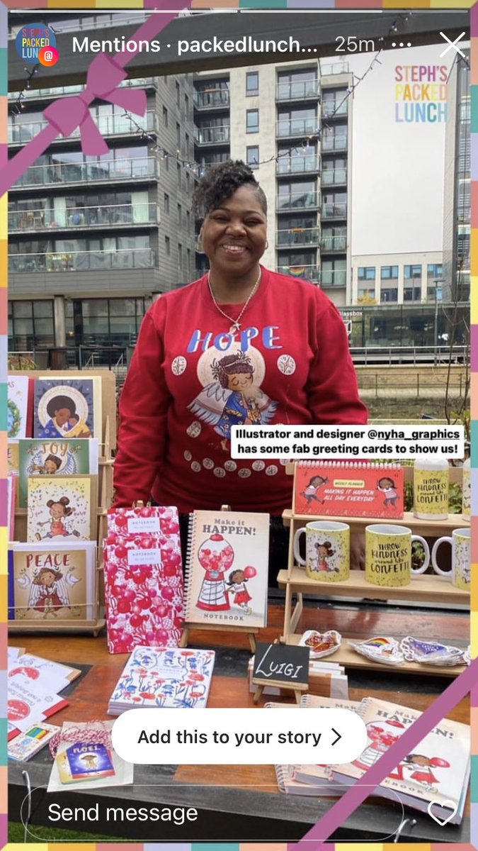 nyhagraphics's tweet photo. What a fun, whirlwind of a day &amp; loved every minute. 
Truly humbled I got a surprise invitation to be on @Channel4, @PackedLunchC4 #SmallBusiness Market to show off all https://t.co/yLSqYsncVv. Thanks to everyone that tuned in yesterday &amp; to the lovely crew &amp; staff ❤️ #shopsmall https://t.co/gG2XUoNpEp