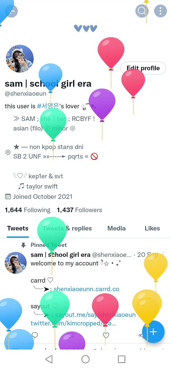 shenxiaoeun's tweet photo. Twitter gave me balloons ❤️❤️❤️❤️❤️ https://t.co/b7bAO2U34C