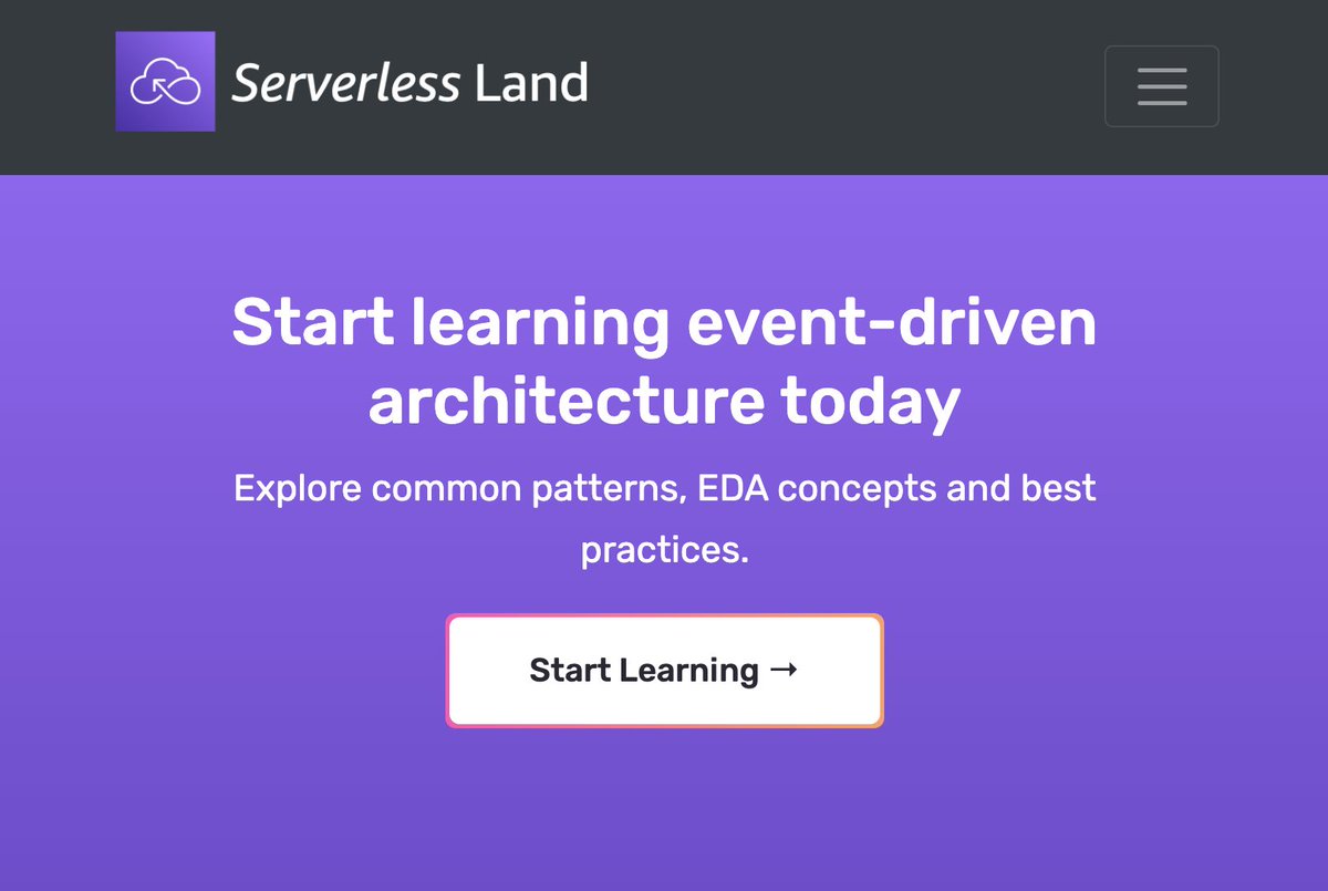 "The world is event-driven," and AWS services can help you build like it! We just launched a brand new event-driven architectures hub on Serverless Land to help you learn all about building event-driven on AWS 🚀