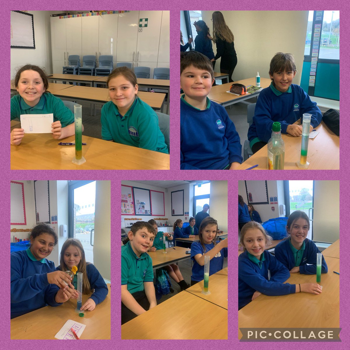 MissSJones2's tweet photo. Dyma aelodau o flynyddoedd 5 a 6 yn mwynhau y clwb Gwyddoniaeth sydd yn cael ei rhedeg gan aelodau o’r chweched! Fun at the Science club. A big thank you to the sixth formers for their time! @YGBroMorgannwg https://t.co/NwzikhvZeq