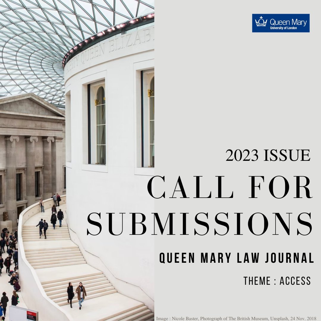 We are so excited to open Calls for Submissions for the 2023 Issue of the QMLJ! 
This year's theme is 'Access' in its many contexts. 
The Editorial Board will be accepting submissions until 15 March 2023.