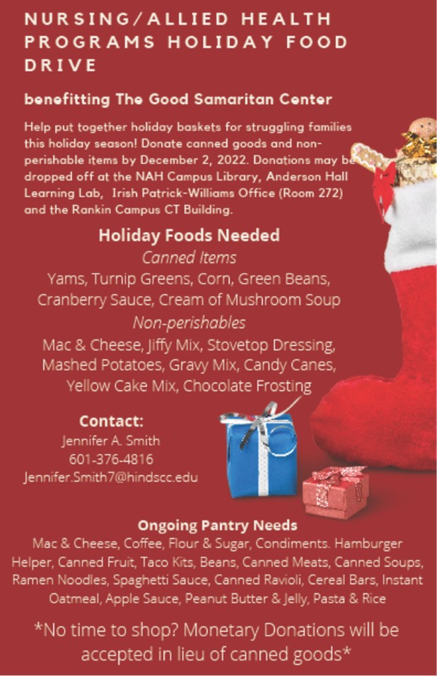 NAH_LRC's tweet photo. Tomorrow is the last day to drop off non-perishable food donations for the Good Samaritan Center, at the library. Please donate a few items to help our our needy community members this holiday season. #hindsccnah #hindscc #goodsamaritancenter https://t.co/3PX3KbCJBD