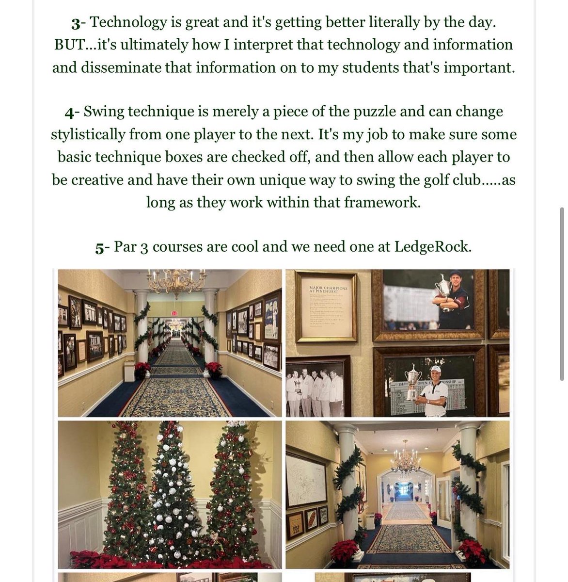 LedgeRockGC's tweet photo. What I learned in Pinehurst 
-by DOI Andy Miller https://t.co/kQQ8USHbjr