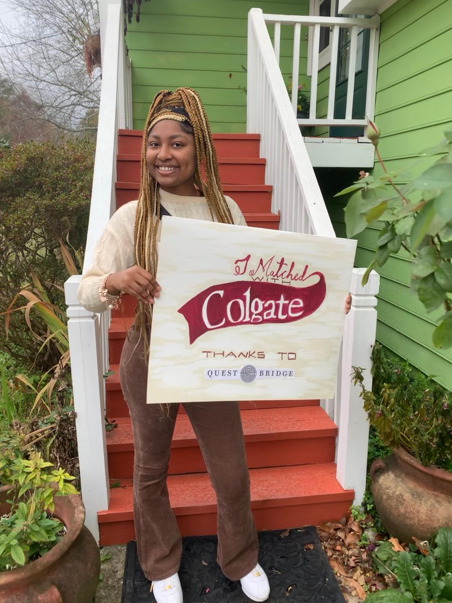 colgateuniv's tweet photo. Colgate celebrates the QuestBridge students who have matched with the University. We can’t wait to welcome you all to #Colgate2027.

QuestBridge is a nonprofit organization that connects exceptional, low-income youth with higher education institutions. 

#QuestBridgeNationalMatch https://t.co/QITnowyczJ