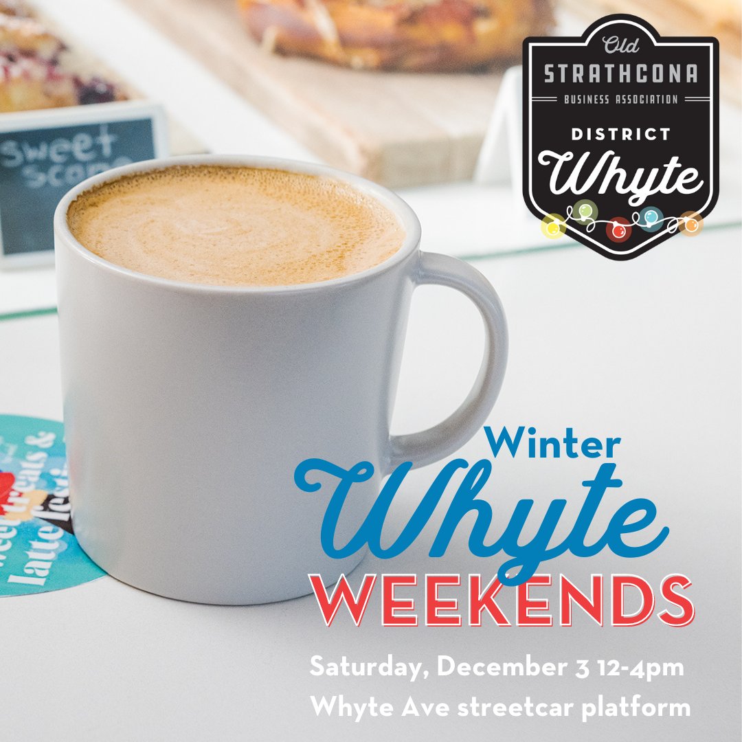 The holiday fun continues! ☕🚎🎁 Join us this Saturday for free hot chocolate, the holiday streetcar and toy donations for <a href="/SantasAnonymous/">880 CHED Santas Anonymous</a>. Meet us on the <a href="/yegstreetcar/">Edmonton Streetcars</a> platform right on #WhyteAve, 12-4pm. More details: oldstrathcona.ca/event/winter-w…