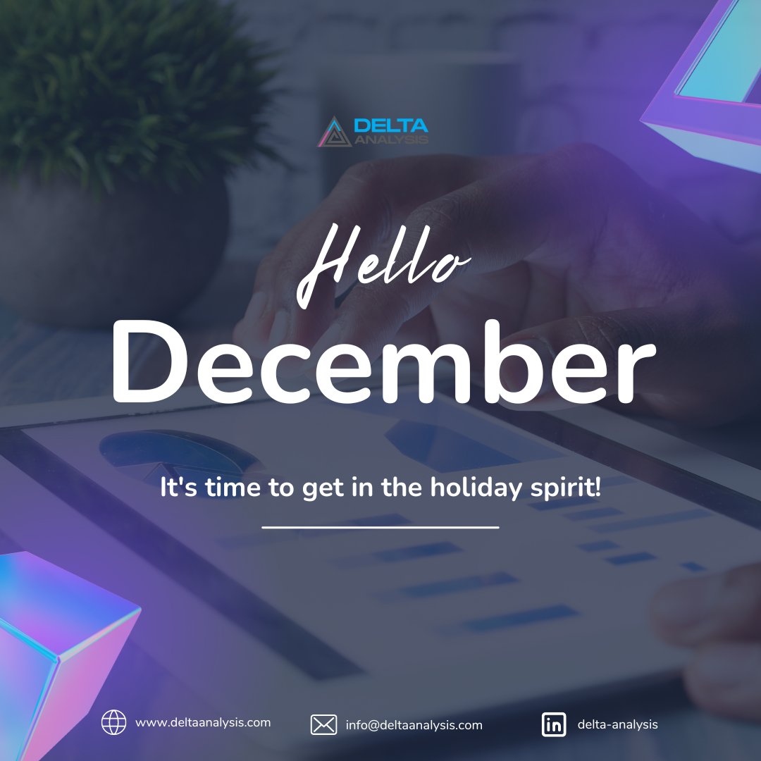 Delta_Analysis's tweet image. December, with its cold, snowy days and twinkling lights, is a month to look forward to 🙌🏻

#hellodecember #deltaanalysis