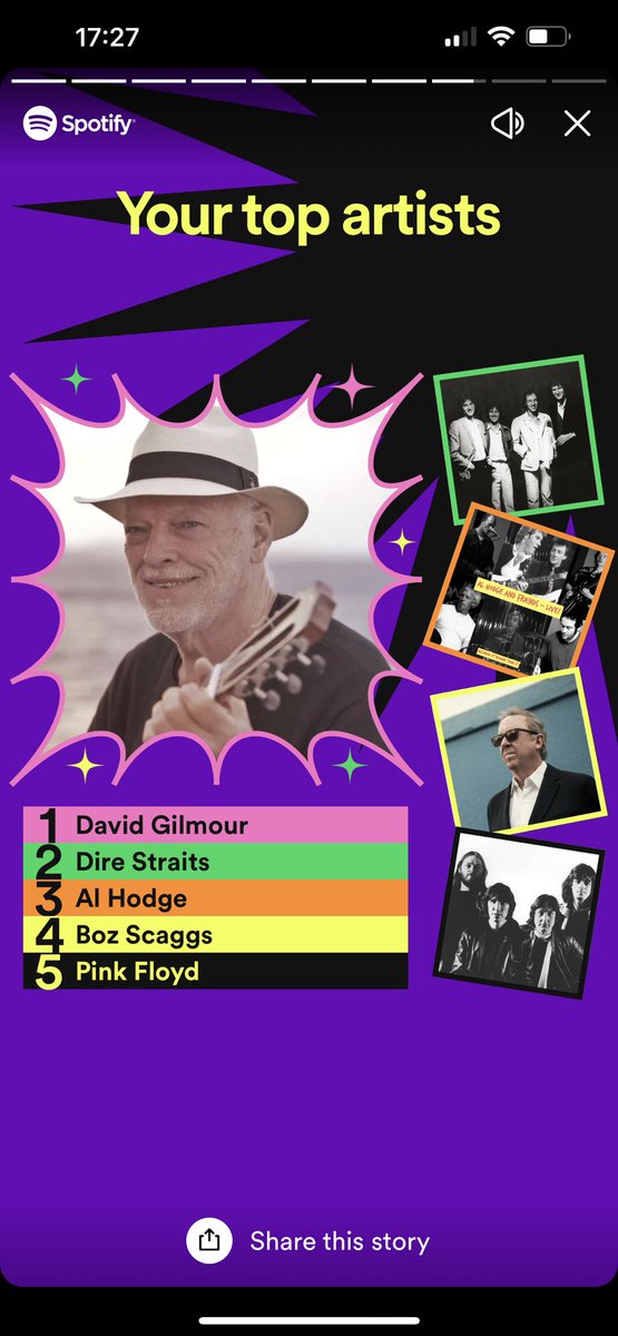simonbcurtis's tweet photo. @HodgeLuke and @aMurrayMusic ....  my Spotify most listened to artists of the year 2022....  how did this happen!!!   Number 3 must be down to the quality of the music.... https://t.co/Z0sx21mXUW