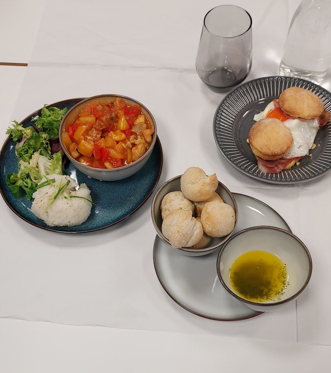 What a pleasure it was being invited to taste Year 11 pupils food for the catering exam today.
It definitely didn't look like this once we finished eating.
Delicious 😋  
Da iawn i bawb/ Well done everyone! 

Where do I sign up for lessons? 

<a href="/MaestegSchool/">Maesteg School</a>