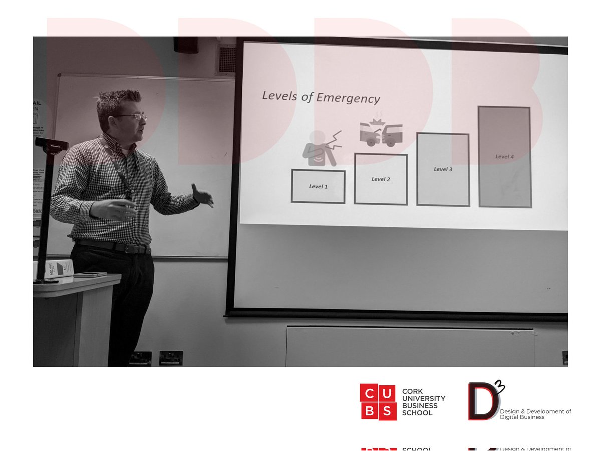 Superb session with <a href="/CianSOBrien/">Cian O'Brien</a> from the HSE who challenged our MSc Design and Development of Digital Business (DDDB/treble-D-B) students at <a href="/CUBSucc/">Cork University Business School (CUBS)</a> to design a new system for creating and sharing emergency plans. #design #digital #designthinking bit.ly/mscdddb