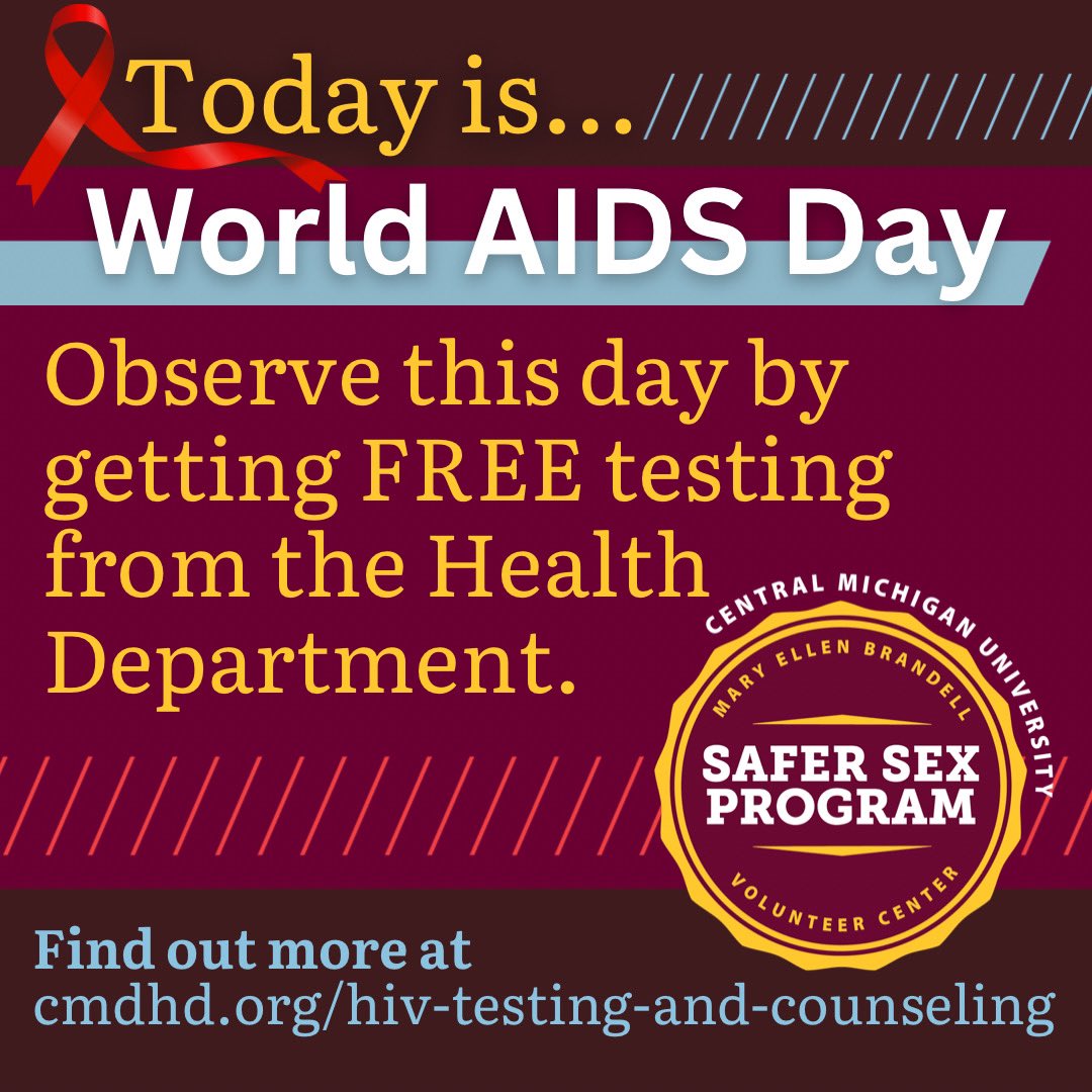 Free testing is available at the Central Michigan District Health Department!