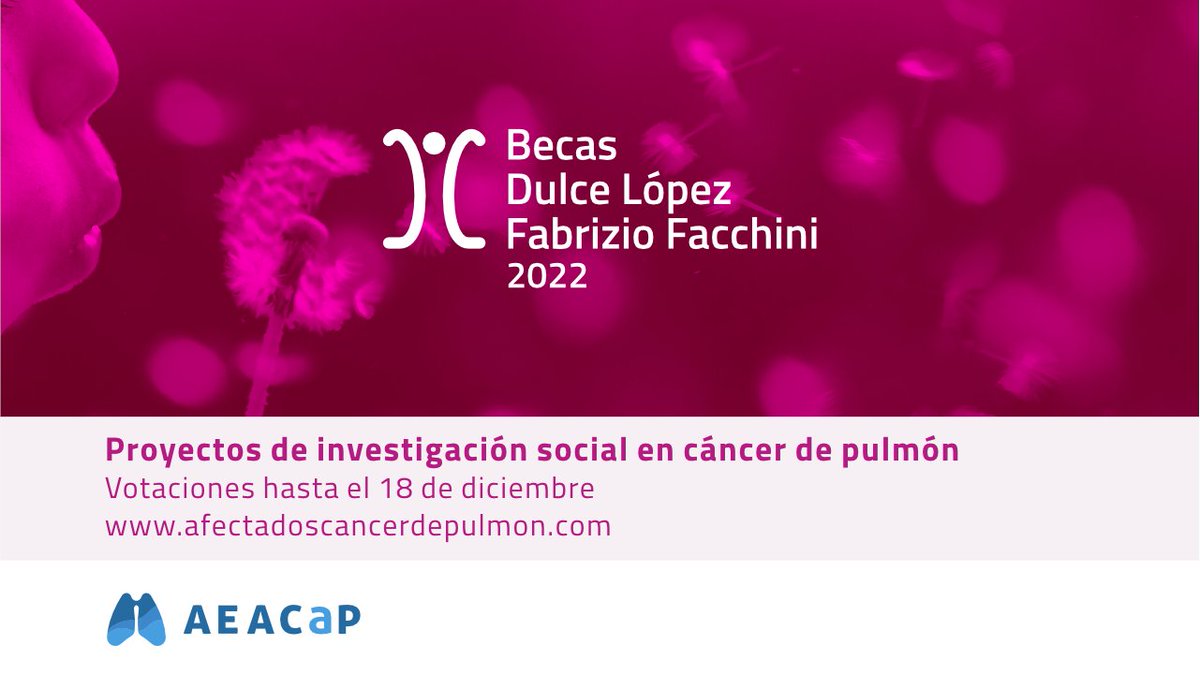 AEACaP's tweet photo. 🔵🫁 ¿Quieres participar en la votación popular para elegir los proyectos ganadores de las #BecasInvestigaciónLópezFacchini?

🗓️ Hasta el 18 de diciembre

👉 ¡Anímate, tu opinión es importante!
 
ℹ️ Vota aquí 👉 https://t.co/RMliJZhxyI https://t.co/NG2otE8Nl4