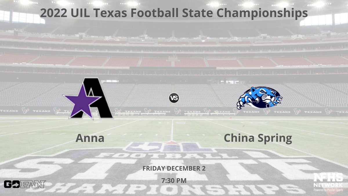 PLAYOFF GAMEDAY!🏈 
Anna 🆚 China Spring
🗓️Friday, Dec 2nd
🕖7:30PM
WATCH THIS GAME LIVE: linki.ee/uiltexas
@Anna_Coyotes_FB <a href="/CervenyGrant/">Grant Cerveny</a>
<a href="/AnnaBarstool/">Anna Barstool</a> <a href="/AnnaQBClub/">Anna Quarterback Club</a>
<a href="/ANNAISDSports/">ANNA ISD SPORTS</a> <a href="/AugursonCam/">Cameron Augurson</a>
<a href="/COACH__MIKEG/">Coach G</a> <a href="/BrysonBreeds52/">Bryson Breeding</a>
<a href="/evanbullock8_/">Evan Bullock</a> <a href="/cjmill06/">CJ Miller</a>
<a href="/EmmersJacob/">Jacob Emmers</a>