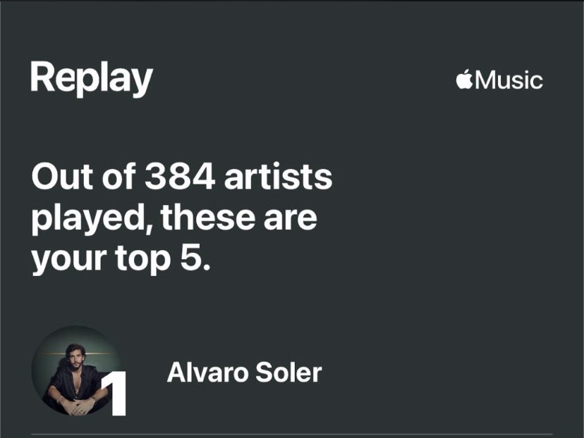 GusPoetics's tweet photo. @asolermusic Tú eres mi más escuchado del año 🥳🎈🎉🎊 #2022 #Music https://t.co/IAIQU3AdG2