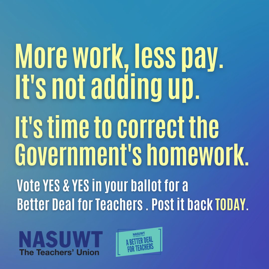 The Govt say they are pro-education, but they're not willing to pay for it.

We don't have enough red pen supplies to correct that calculation...

So use a black pen to vote YES &amp; YES in your #BetterDealForTeachers ballot to show them what being pro-education really looks like.
