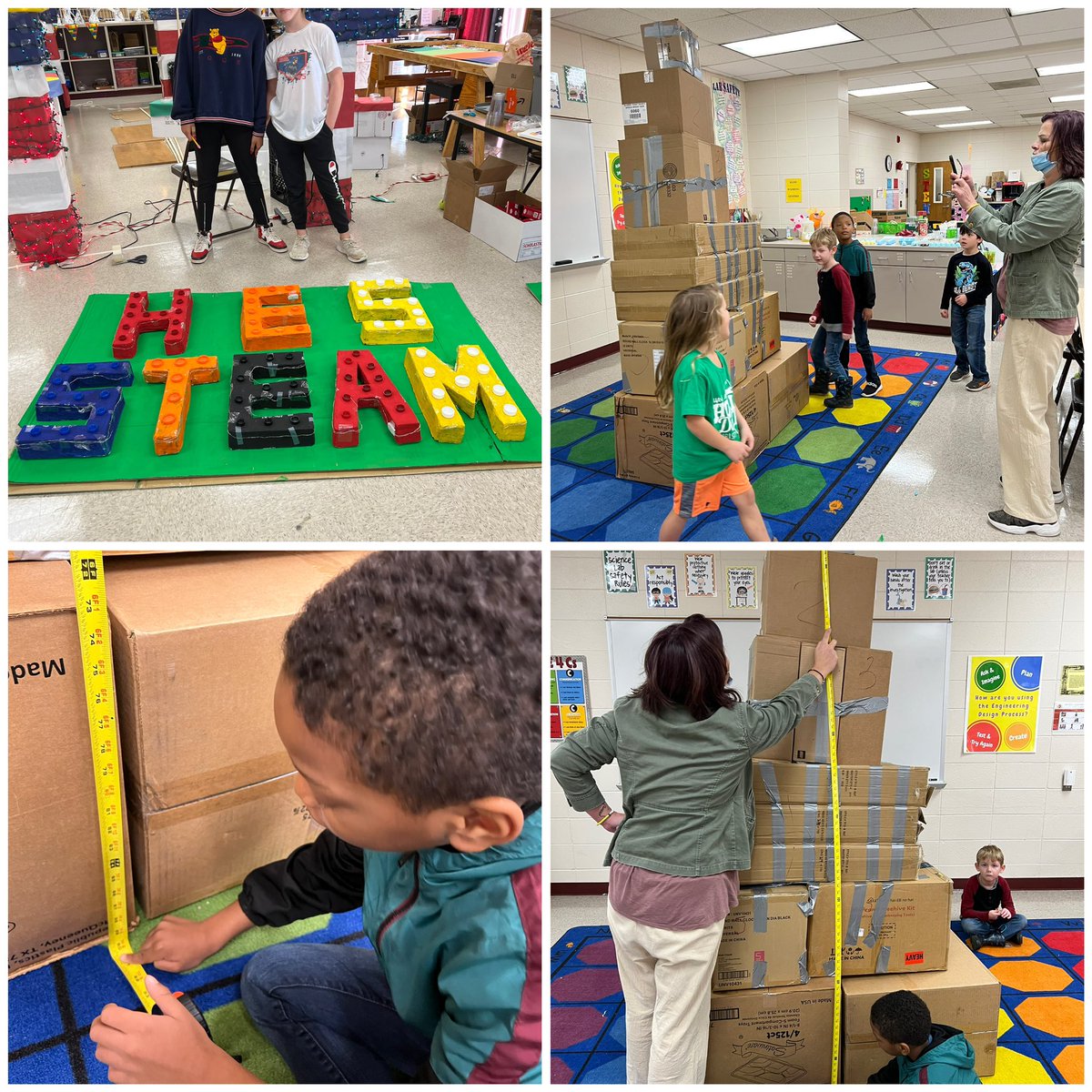 ParhamNatalie's tweet photo. These students have been working so hard on their Holiday Parade float this week! So proud of their teamwork and desire to do their best to create an amazing STEAM float! @Hubbard_Elem @monroe_schools @STEMGROWERS @SeitzHalie https://t.co/n7N1kUgzkr