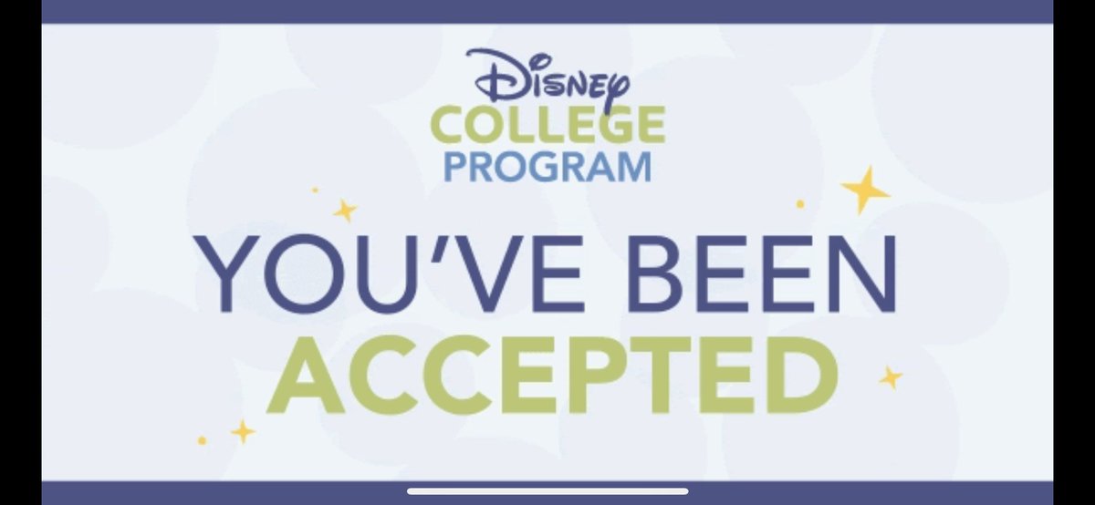 Exciting News comes at the best time. I was accepted into The Disney College Program!!!