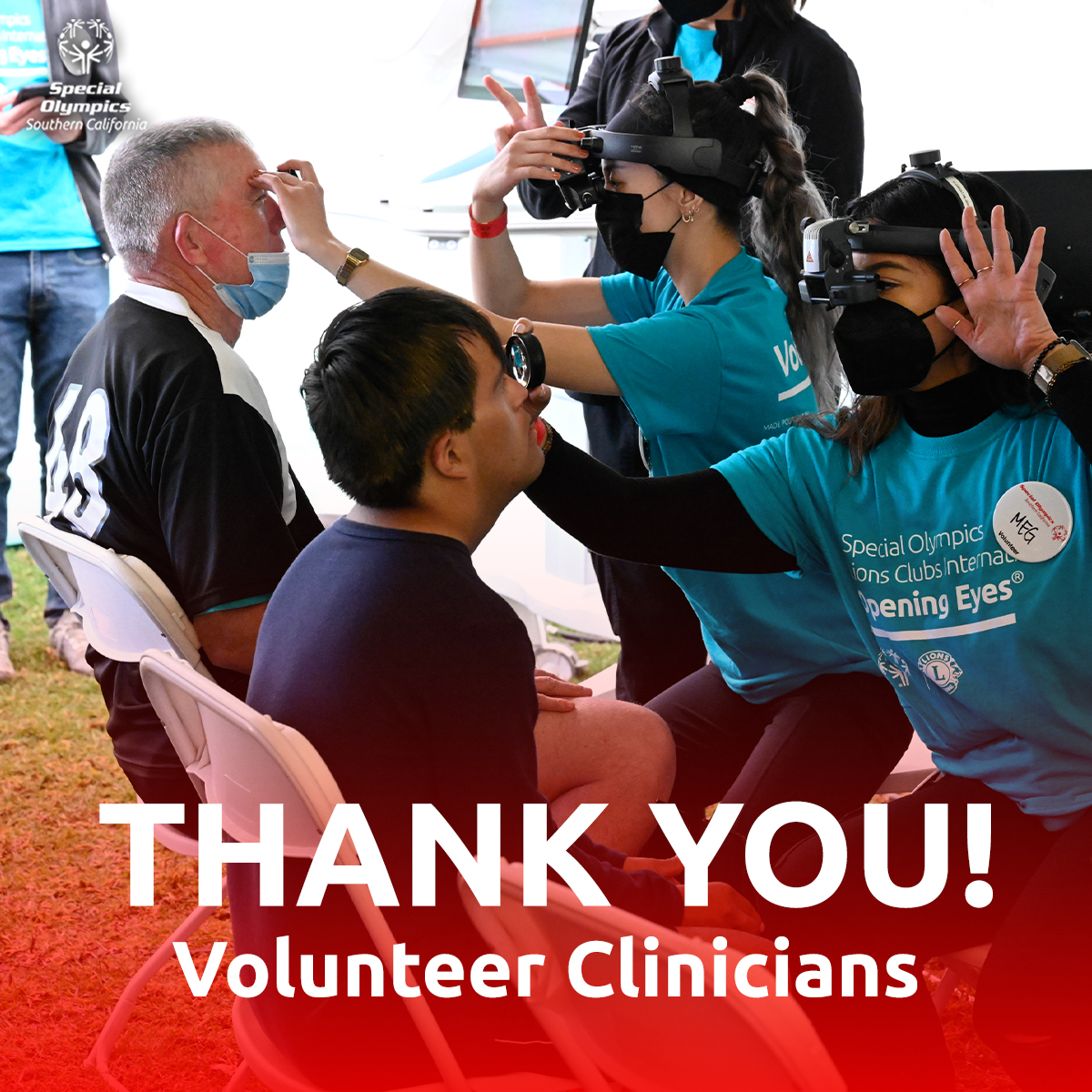 SOSoCal's tweet photo. HUGE thanks to Healthy Athletes volunteer clinicians for providing free health services during Fall Games 2022. ποΈπͺππ
#WeAreSOSC #SOSCFG #HealthyAthletes #ThankfulThursday https://t.co/Ej2XiRRmcr