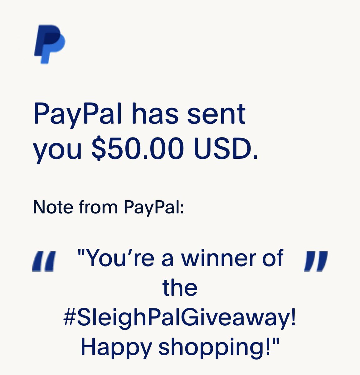 Thank you so much @PayPal I couldn’t believe I won!! Can’t say ‘Thank You’ enough. Made my week!!! #ItPaysToPayWithPayPal