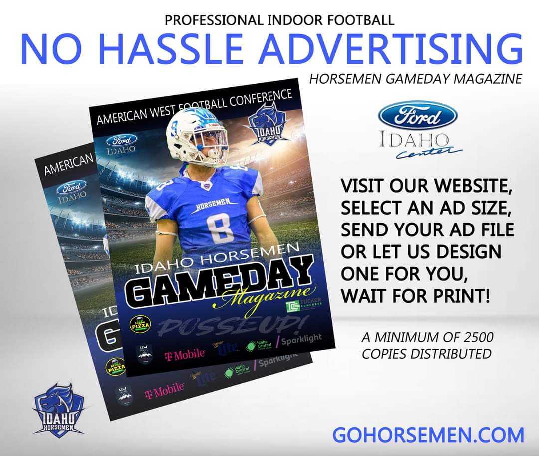 We are excited to announce the launch of our "GAME DAY MAGAZINE" for the 2023 season.  
Learn more about the team, the players, and the dance team.  
We have our new "NO Hassle Advertising" 
visit our website to get started at gohorsemen.com/game-day-magaz…