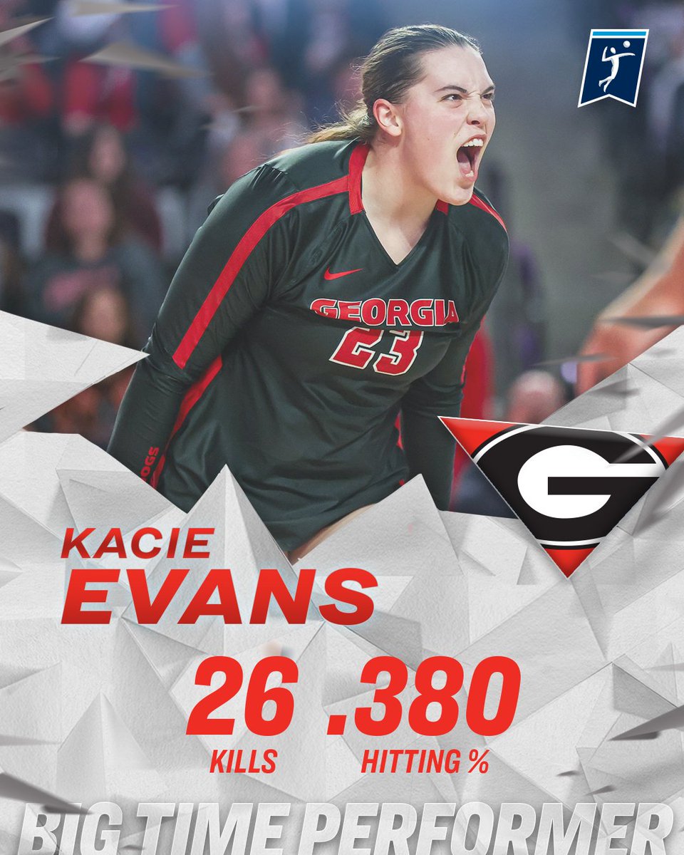 Can't stop Kacie 💁‍♀️

<a href="/kacieevans_/">kacie evans</a> dropped 26 kills on .380 hitting against Towson in <a href="/UGAVolleyball/">Georgia Volleyball</a>'s historic four set victory.

#NCAAWVB
