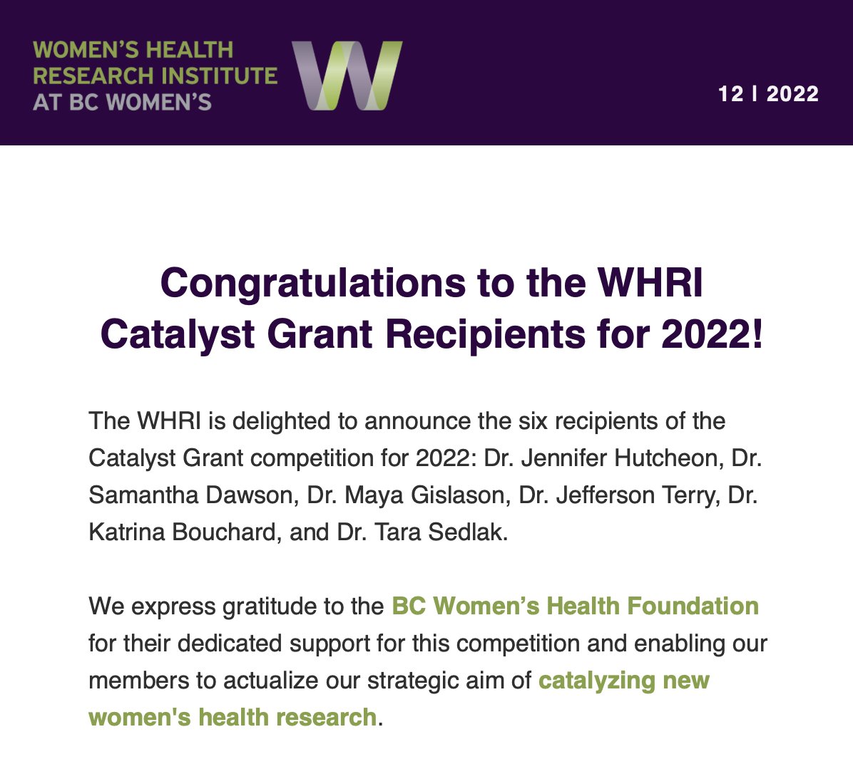 Dr. Katrina Bouchard, RPsych (@knbouchard) on Twitter photo Beyond thrilled to share that <a href="/thephaselab/">Phase Lab</a> and <a href="/UBCSWell/">UBC Sexuality & Well-being (SWELL) Lab</a> received <a href="/WomensResearch/">Women's Health Research Institute</a> Catalyst Grants to fund TWO collaborative studies about women's sexual health ππ <a href="/dawson_sj/">Dr. Samantha J. Dawson, RPsych</a> π―ββοΈ For more details: whri.org/announcing-theβ¦ Beyond thrilled to share that <a href="/thephaselab/">Phase Lab</a> and <a href="/UBCSWell/">UBC Sexuality & Well-being (SWELL) Lab</a> received <a href="/WomensResearch/">Women's Health Research Institute</a> Catalyst Grants to fund TWO collaborative studies about women's sexual health ππ <a href="/dawson_sj/">Dr. Samantha J. Dawson, RPsych</a> π―ββοΈ For more details: whri.org/announcing-theβ¦