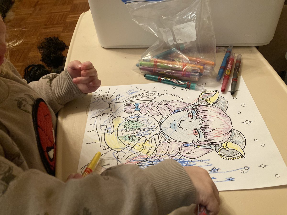 k_manske's tweet photo. My @greenleafgeek advent calendar arrived today which is great awesome good fantastic and exciting but…wasn’t expecting the bonus to get to color some nerdy coloring pages with my little! The gift of quality time ❤️#greenleafgeek https://t.co/rdc6MPkOa0